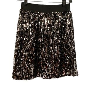 Stella & Dot mini skirt sparkle sequins - NWT - size women’s XS black silver
